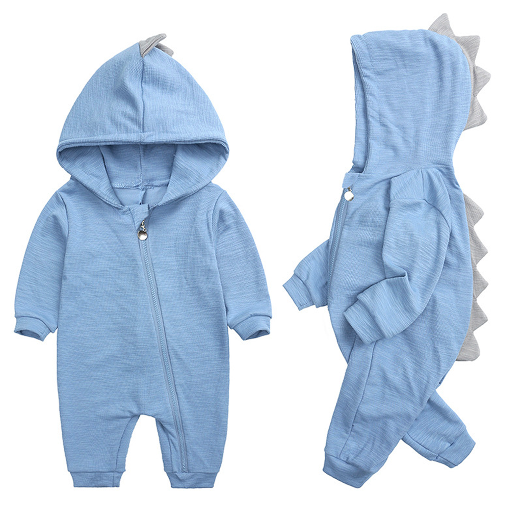 Cozy DinoDream Baby Onesie with Adorable Dinosaur Hood