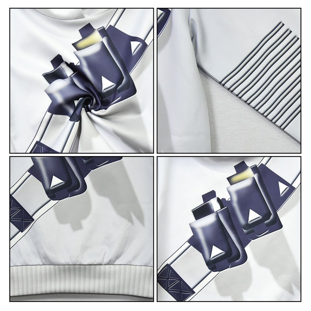 Dj Costume Hoodie and Sweatpants Set with LED Light-Up Mask - Image 11