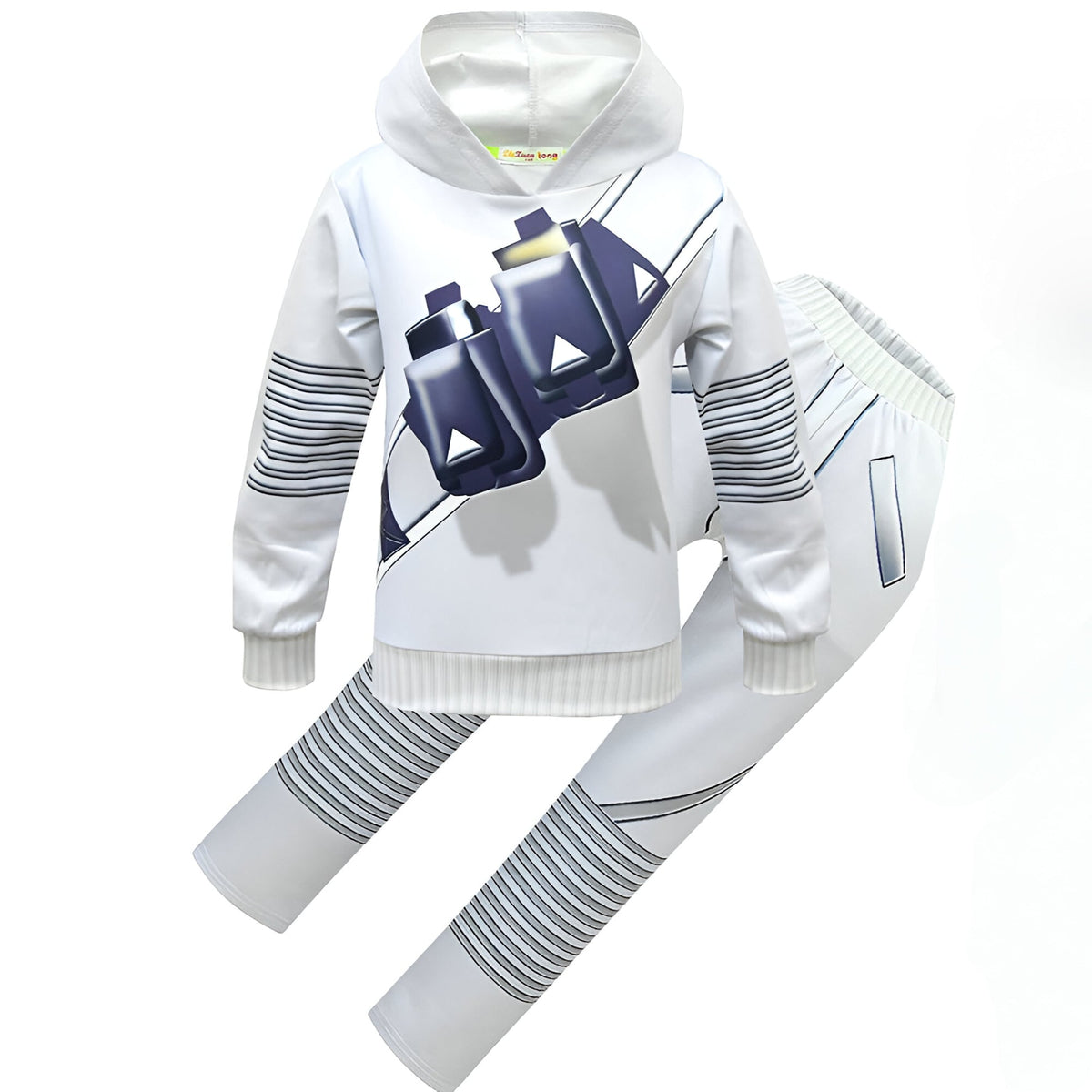 Dj Costume Hoodie and Sweatpants Set with LED Light-Up Mask - Image 6