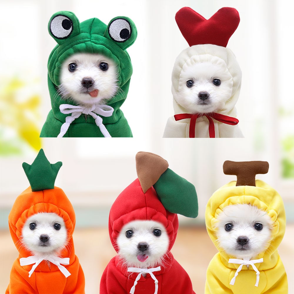 Dog Halloween Costumes and Outfits with Custom T-Shirts Fleece Hoodie with Novelty Hood for Small - Image 11