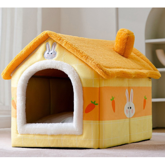 Dog House Bed and Cave with Removable Cushion and Fleece-Trimmed Doorway X Large - Image 11