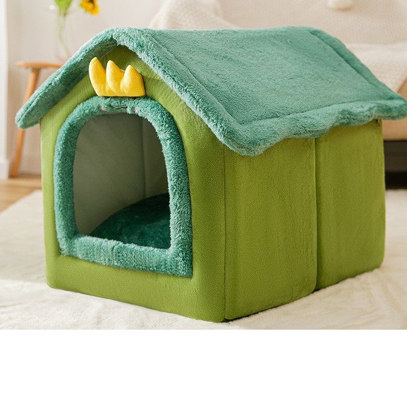Dog House Bed and Cave with Removable Cushion and Fleece-Trimmed Doorway X Large - Image 14