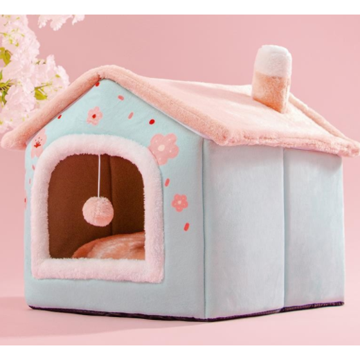 Dog House Bed and Cave with Removable Cushion and Fleece-Trimmed Doorway X Large - Image 15