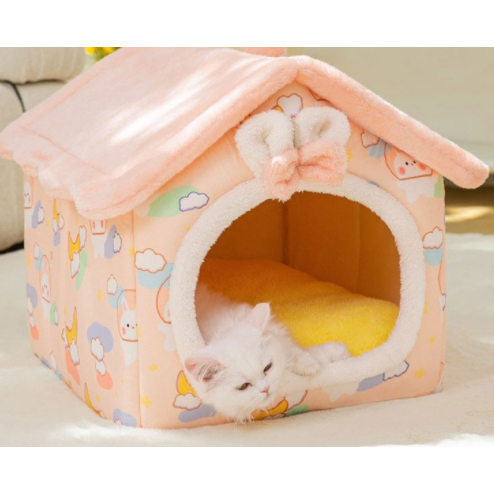 Dog House Bed and Cave with Removable Cushion and Fleece-Trimmed Doorway X Large - Image 17