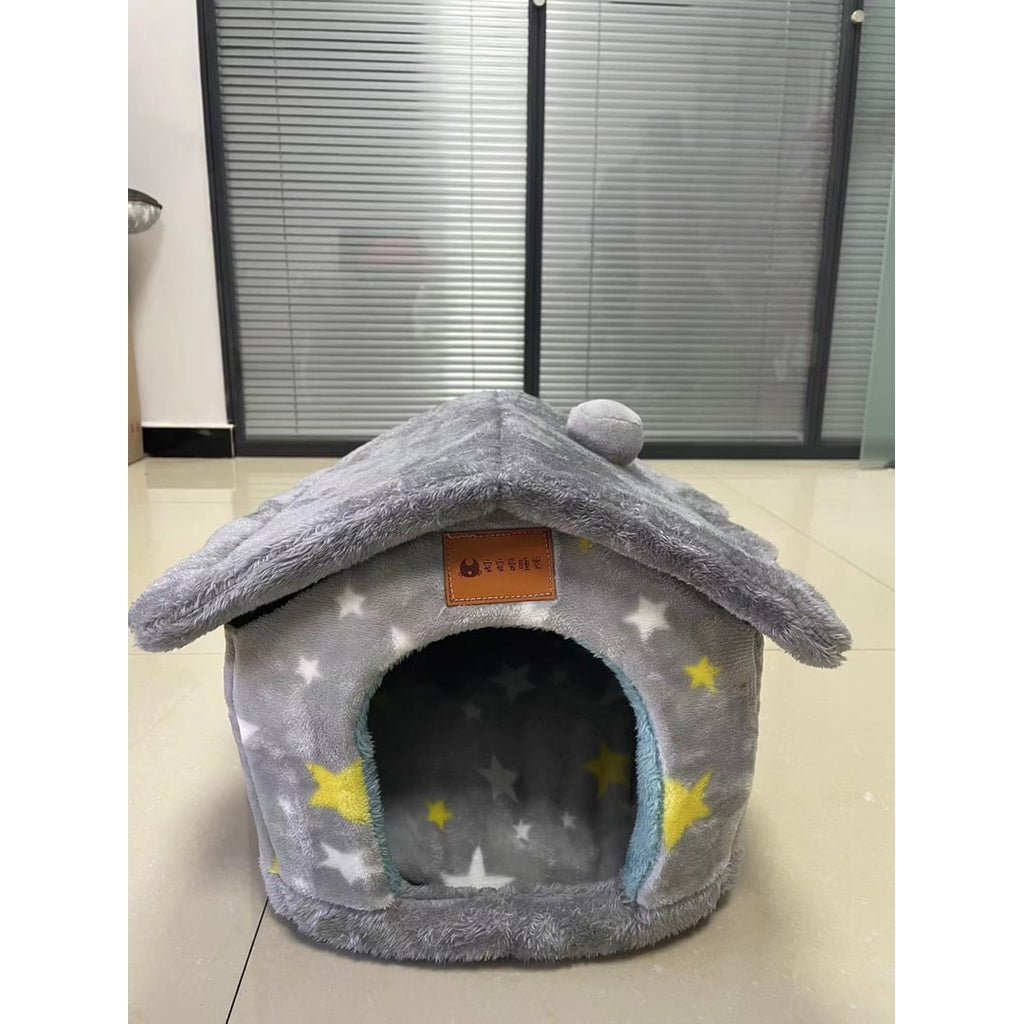 Dog House Bed and Cave with Removable Cushion and Fleece-Trimmed Doorway X Large - Image 20