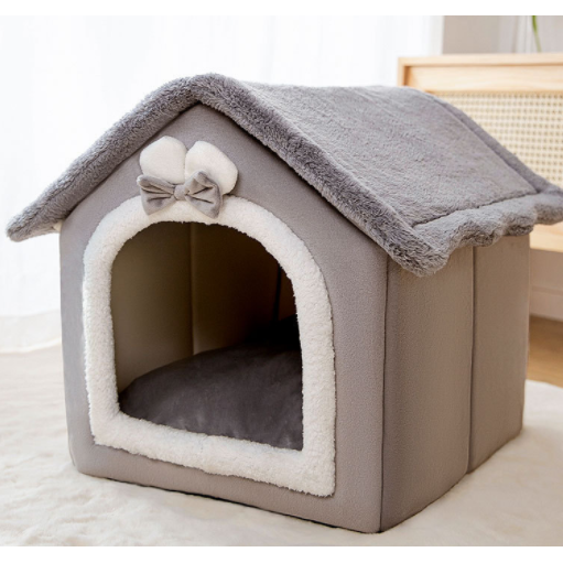 Dog House Bed and Cave with Removable Cushion and Fleece-Trimmed Doorway X Large - Image 21