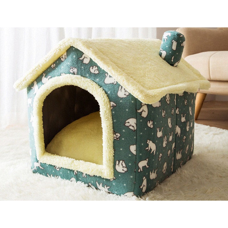 Dog House Bed and Cave with Removable Cushion and Fleece-Trimmed Doorway X Large - Image 26