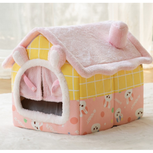 Dog House Bed and Cave with Removable Cushion and Fleece-Trimmed Doorway X Large - Image 27