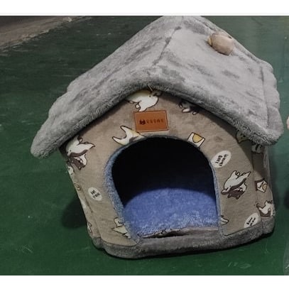 Dog House Bed and Cave with Removable Cushion and Fleece-Trimmed Doorway X Large - Image 30