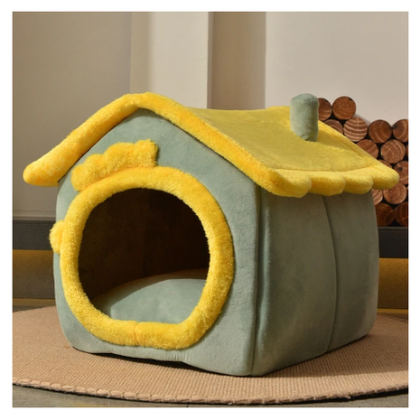 Dog House Bed and Cave with Removable Cushion and Fleece-Trimmed Doorway X Large - Image 32