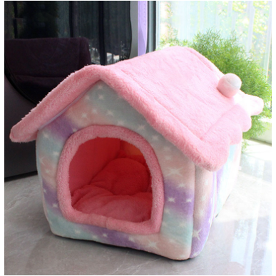 Dog House Bed and Cave with Removable Cushion and Fleece-Trimmed Doorway X Large - Image 4