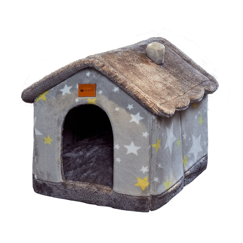 Dog House Bed and Cave with Removable Cushion and Fleece-Trimmed Doorway X Large - Image 7