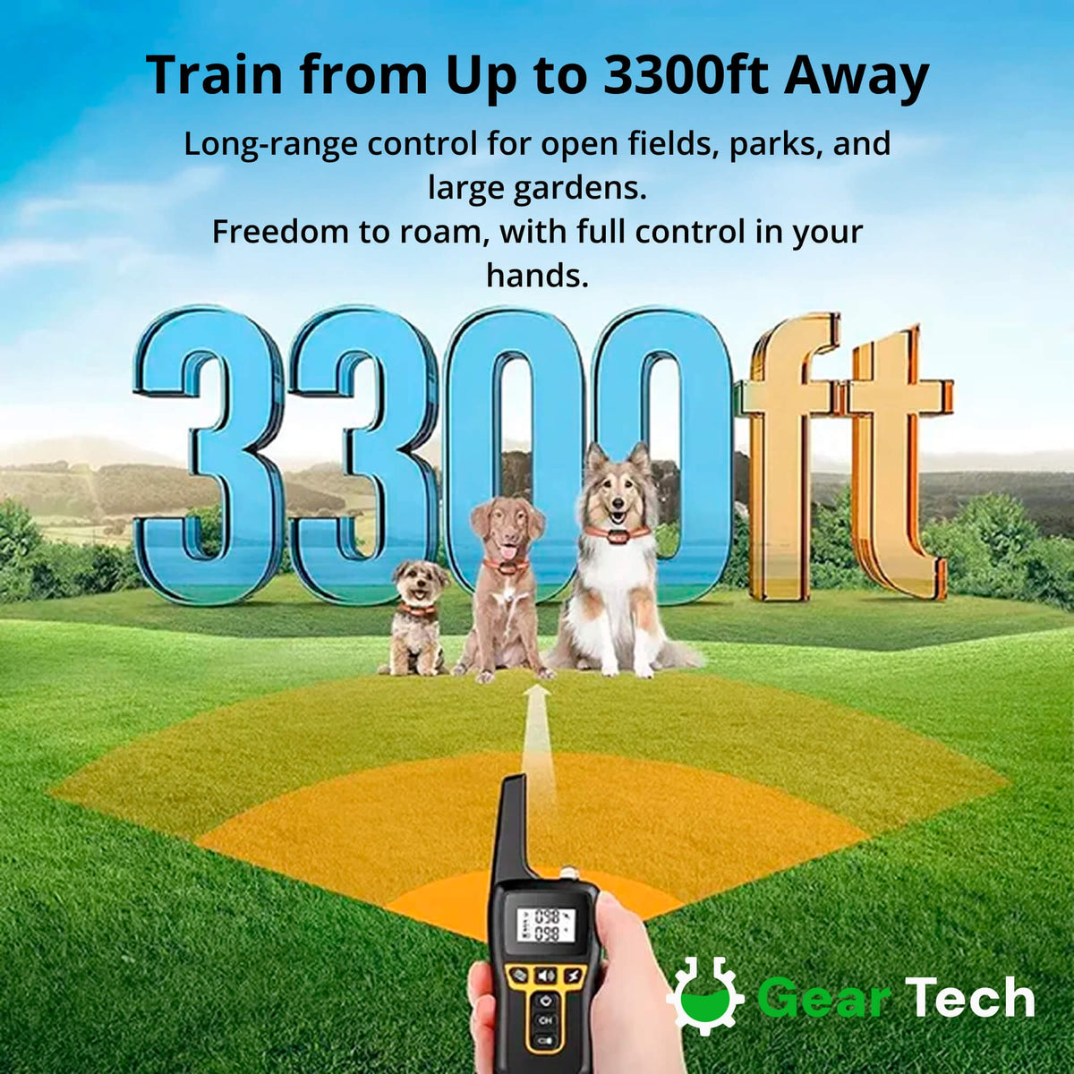 Dog Training Collar with Remote Control Waterproof Receiver and Name Tag Shock - Image 10