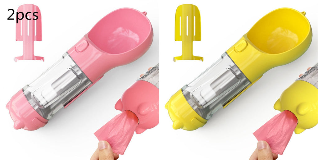 Dog Water Bottle and Dispenser with Portable Bowl and Waste Bag Storage for Travel - Image 12
