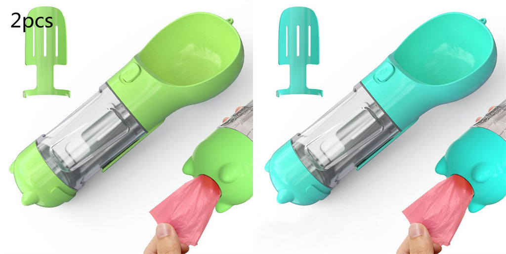 Dog Water Bottle and Dispenser with Portable Bowl and Waste Bag Storage for Travel - Image 14