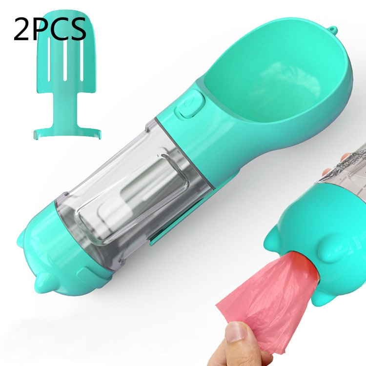 Dog Water Bottle and Dispenser with Portable Bowl and Waste Bag Storage for Travel - Image 15