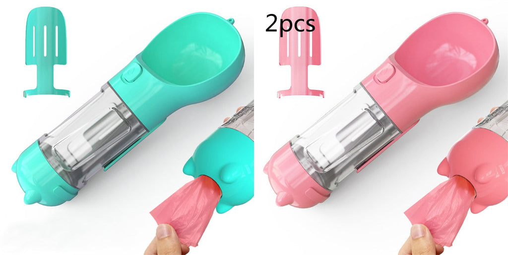 Dog Water Bottle and Dispenser with Portable Bowl and Waste Bag Storage for Travel - Image 17