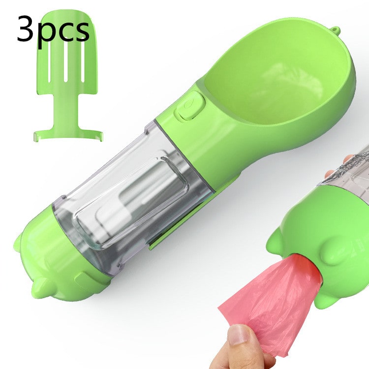 Dog Water Bottle and Dispenser with Portable Bowl and Waste Bag Storage for Travel - Image 19
