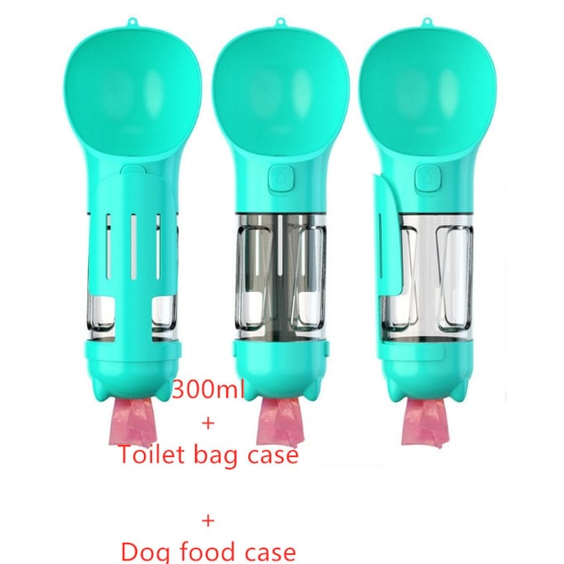 Dog Water Bottle and Dispenser with Portable Bowl and Waste Bag Storage for Travel - Image 2