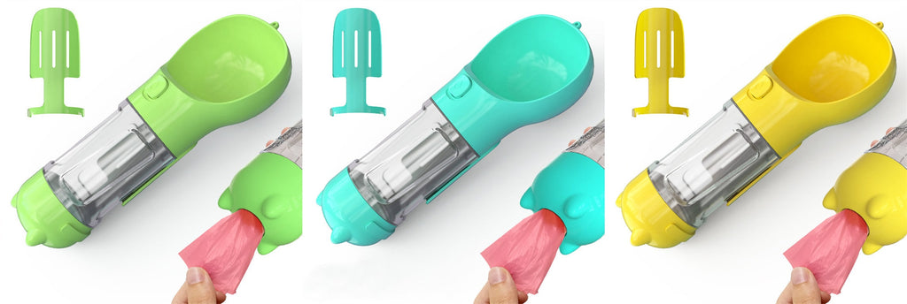 Dog Water Bottle and Dispenser with Portable Bowl and Waste Bag Storage for Travel - Image 20