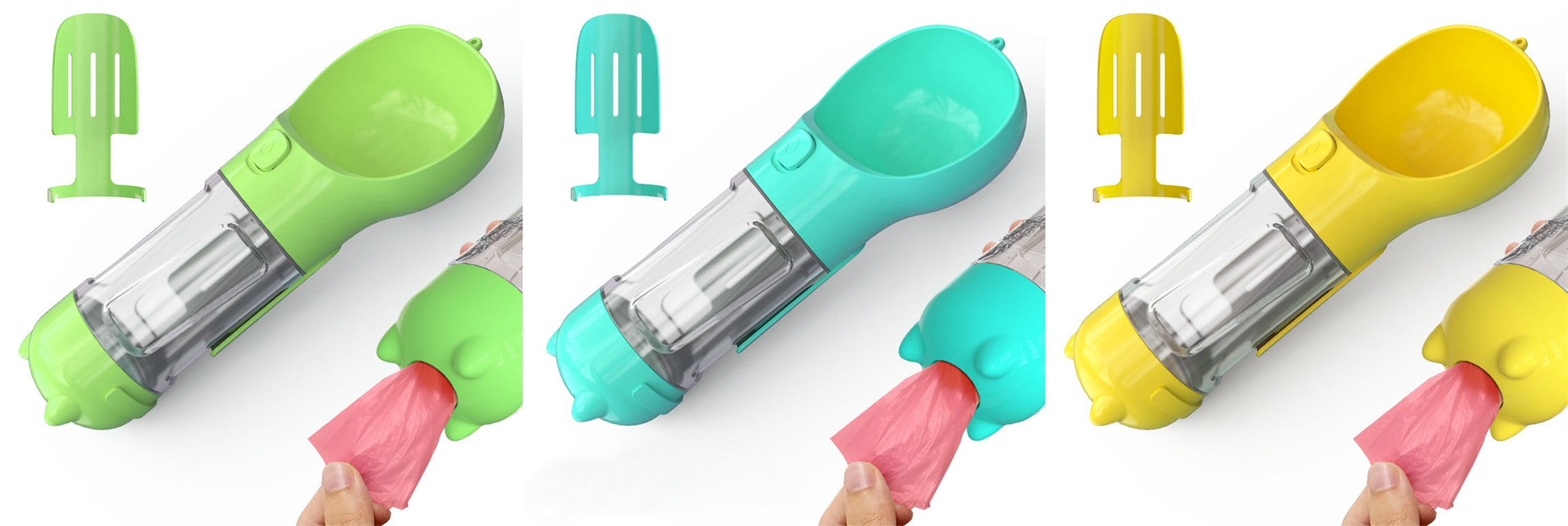 Dog Water Bottle and Dispenser with Portable Bowl and Waste Bag Storage for Travel - Image 20