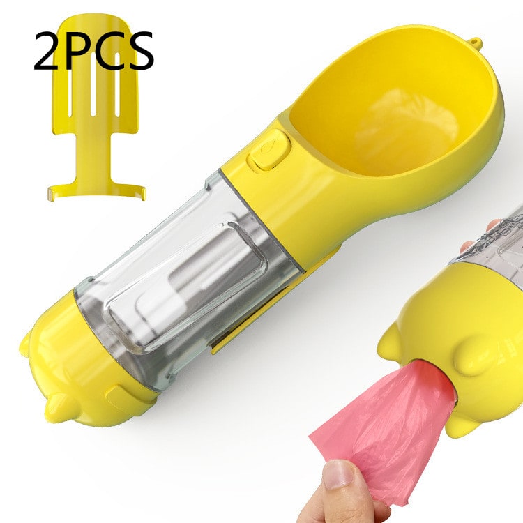 Dog Water Bottle and Dispenser with Portable Bowl and Waste Bag Storage for Travel - Image 24