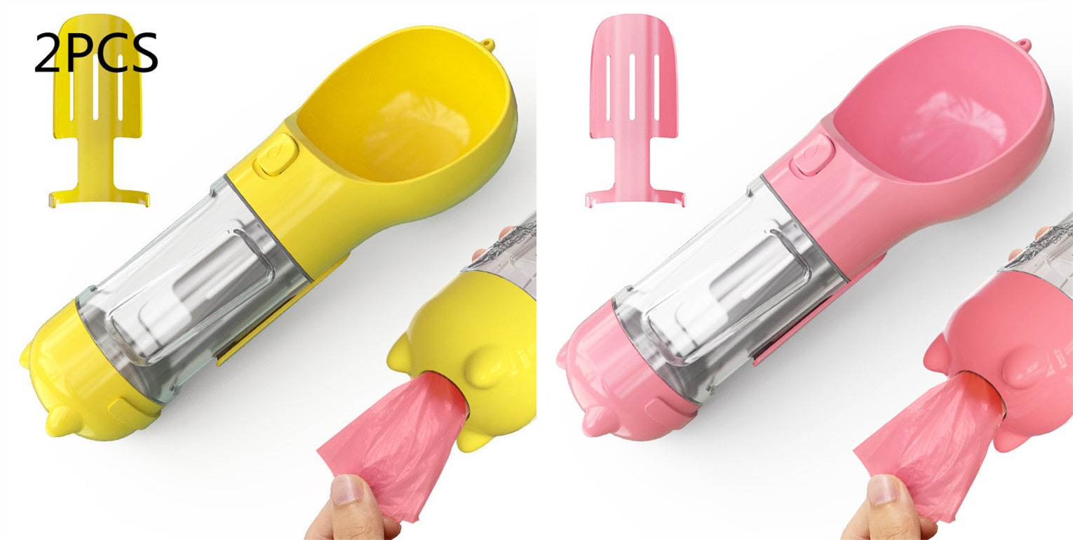 Dog Water Bottle and Dispenser with Portable Bowl and Waste Bag Storage for Travel - Image 26