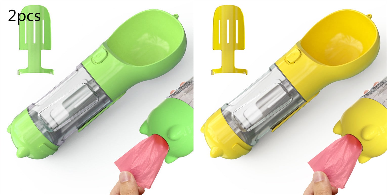 Dog Water Bottle and Dispenser with Portable Bowl and Waste Bag Storage for Travel - Image 28