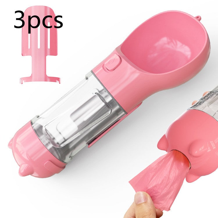 Dog Water Bottle and Dispenser with Portable Bowl and Waste Bag Storage for Travel - Image 29