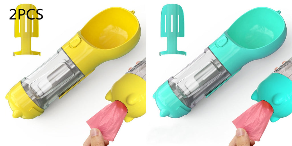 Dog Water Bottle and Dispenser with Portable Bowl and Waste Bag Storage for Travel - Image 31