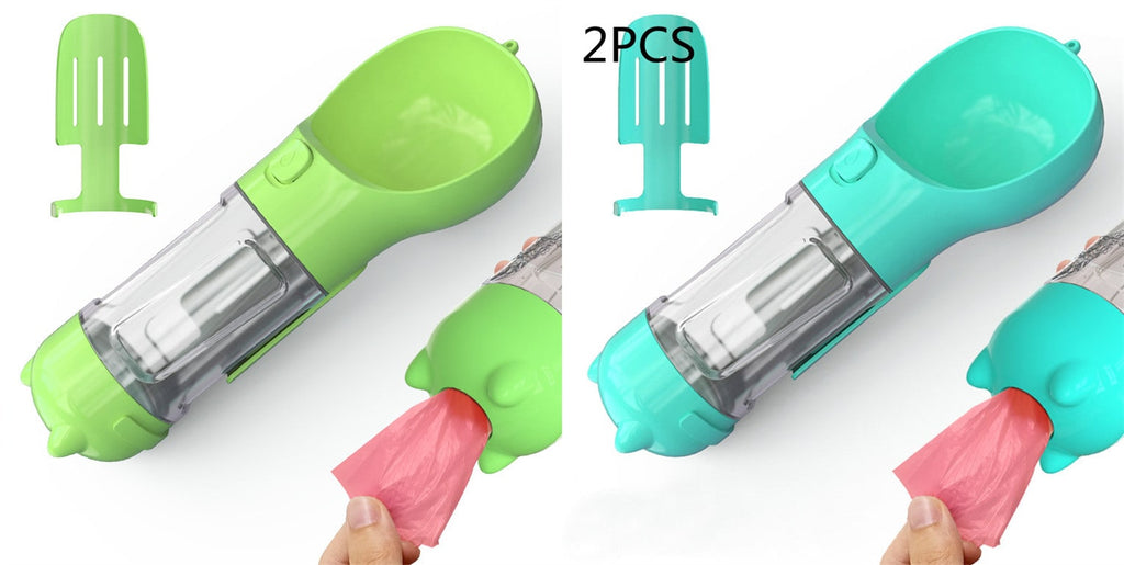 Dog Water Bottle and Dispenser with Portable Bowl and Waste Bag Storage for Travel - Image 33