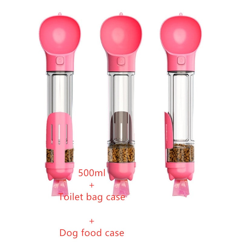 Dog Water Bottle and Dispenser with Portable Bowl and Waste Bag Storage for Travel - Image 35