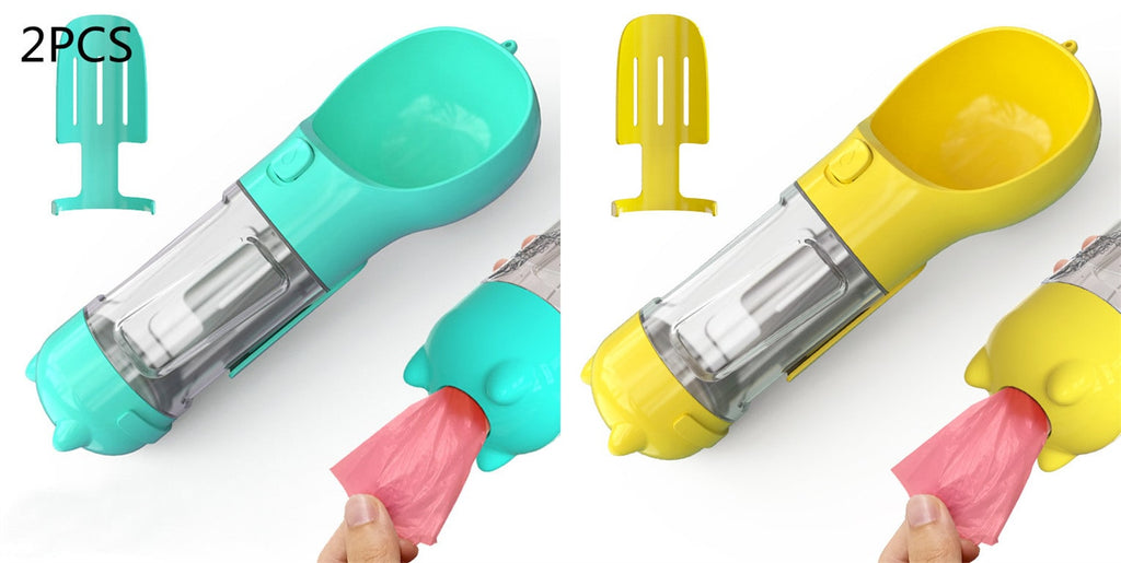 Dog Water Bottle and Dispenser with Portable Bowl and Waste Bag Storage for Travel - Image 37