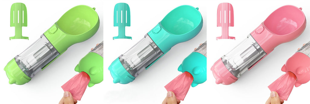 Dog Water Bottle and Dispenser with Portable Bowl and Waste Bag Storage for Travel - Image 39