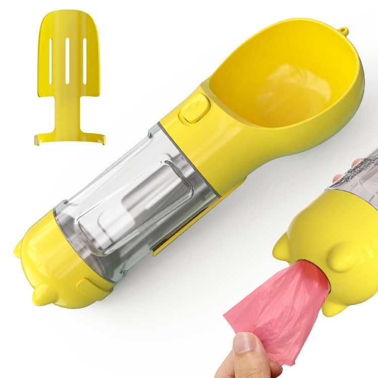 Dog Water Bottle and Dispenser with Portable Bowl and Waste Bag Storage for Travel - Image 42