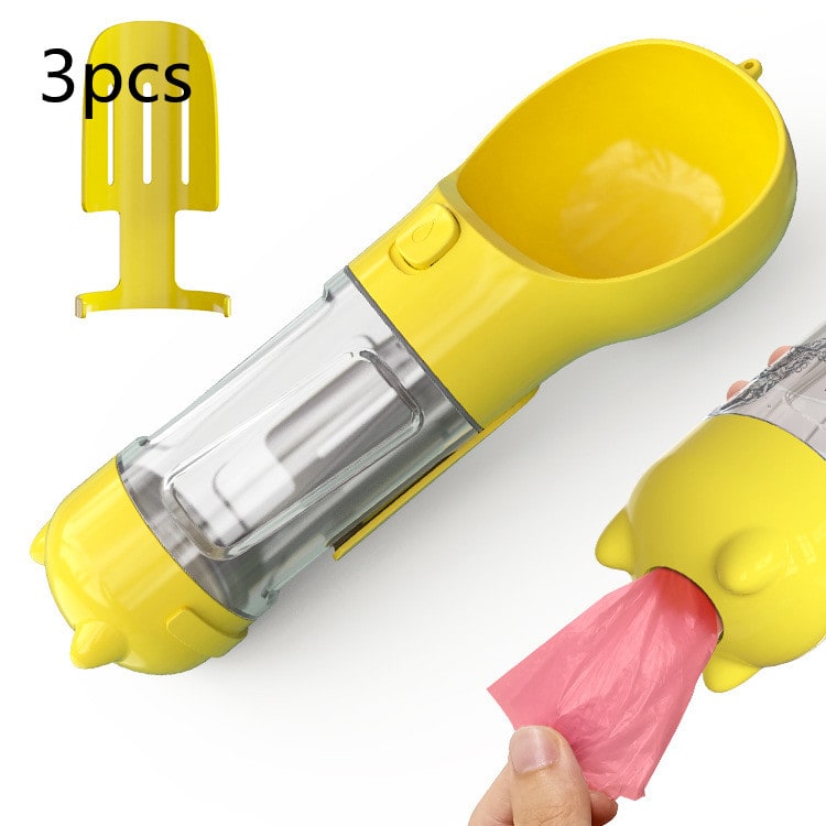 Dog Water Bottle and Dispenser with Portable Bowl and Waste Bag Storage for Travel - Image 45