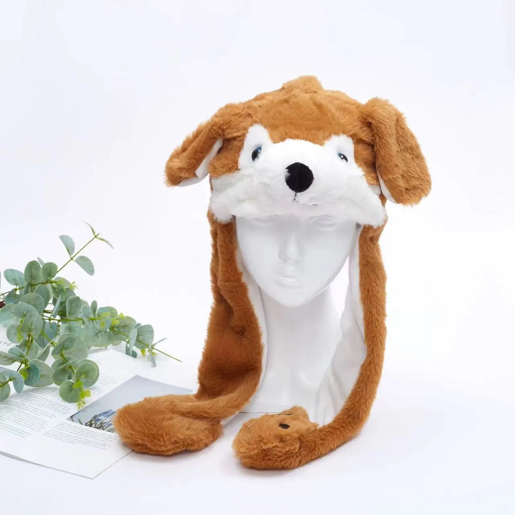 Interactive Bunny Ears Hat for Kids and Adults – Cute Plush Hat with Moving Ears for Play, Costumes and Gifts
