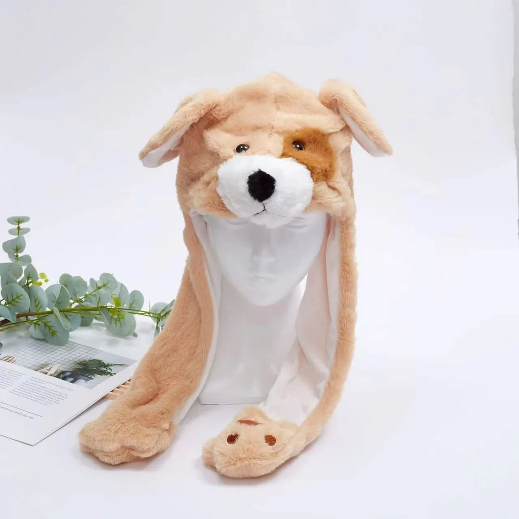 Interactive Bunny Ears Hat for Kids and Adults – Cute Plush Hat with Moving Ears for Play, Costumes and Gifts