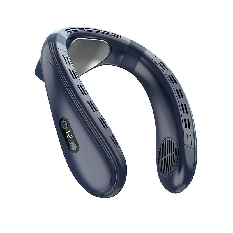 Rechargeable Portable Neck Fan – Wearable Cooling with Surround Airflow & Long Battery Life