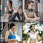 Rechargeable Portable Neck Fan – Wearable Cooling with Surround Airflow & Long Battery Life