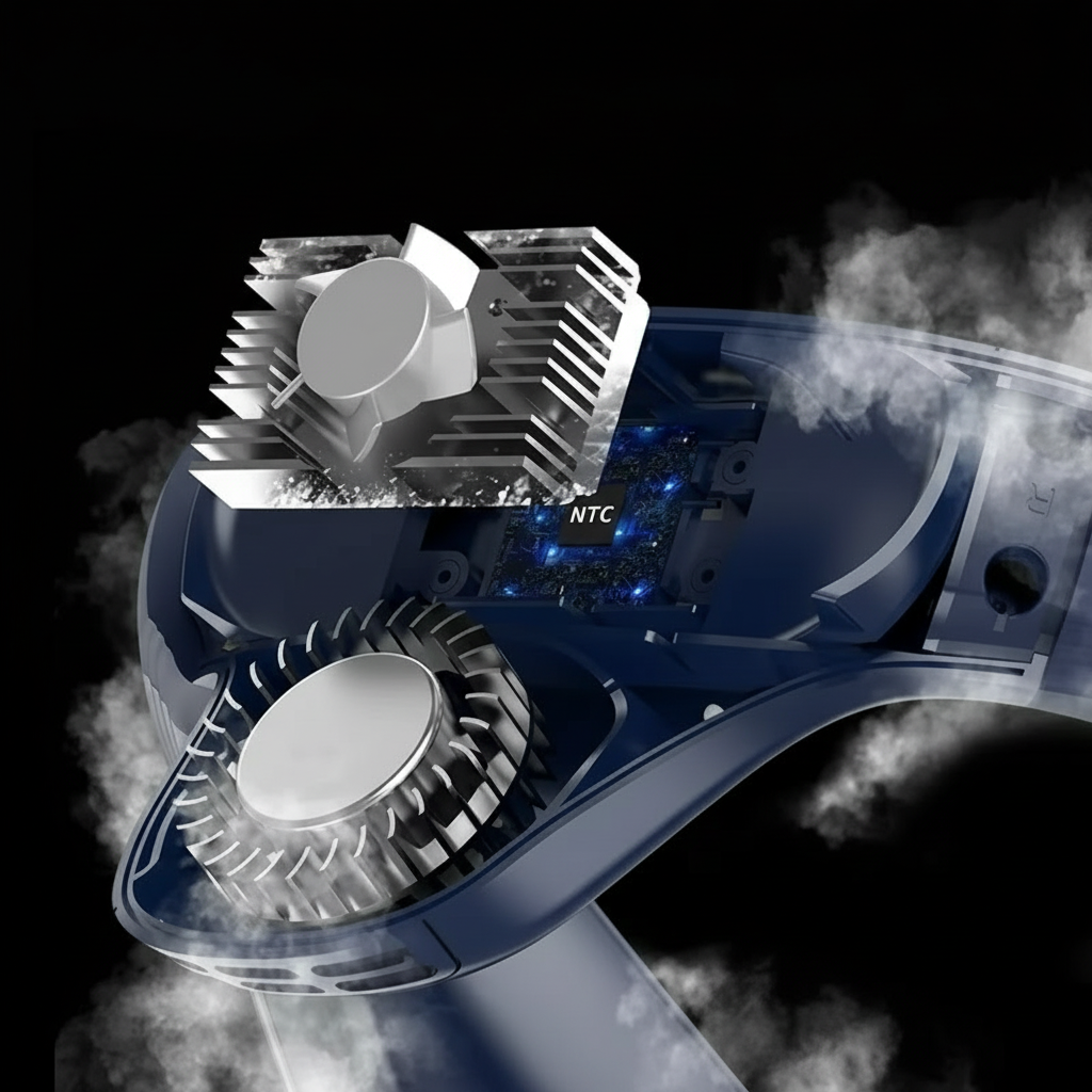 Rechargeable Portable Neck Fan – Wearable Cooling with Surround Airflow & Long Battery Life