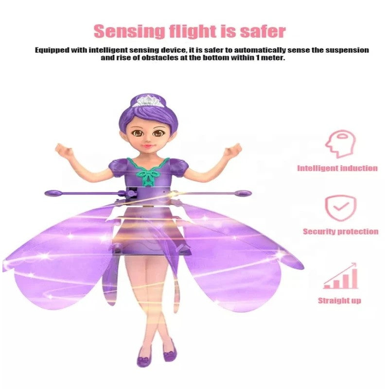 LIGHT-UP FLYING DOLL - DANCE SIMULATION & GESTURE CONTROL - ENCHANTING FLYING TOY FOR KIDS