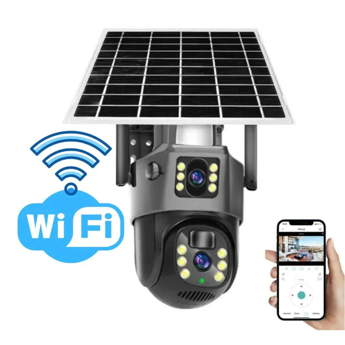 Wireless Security Camera with Solar Panel
