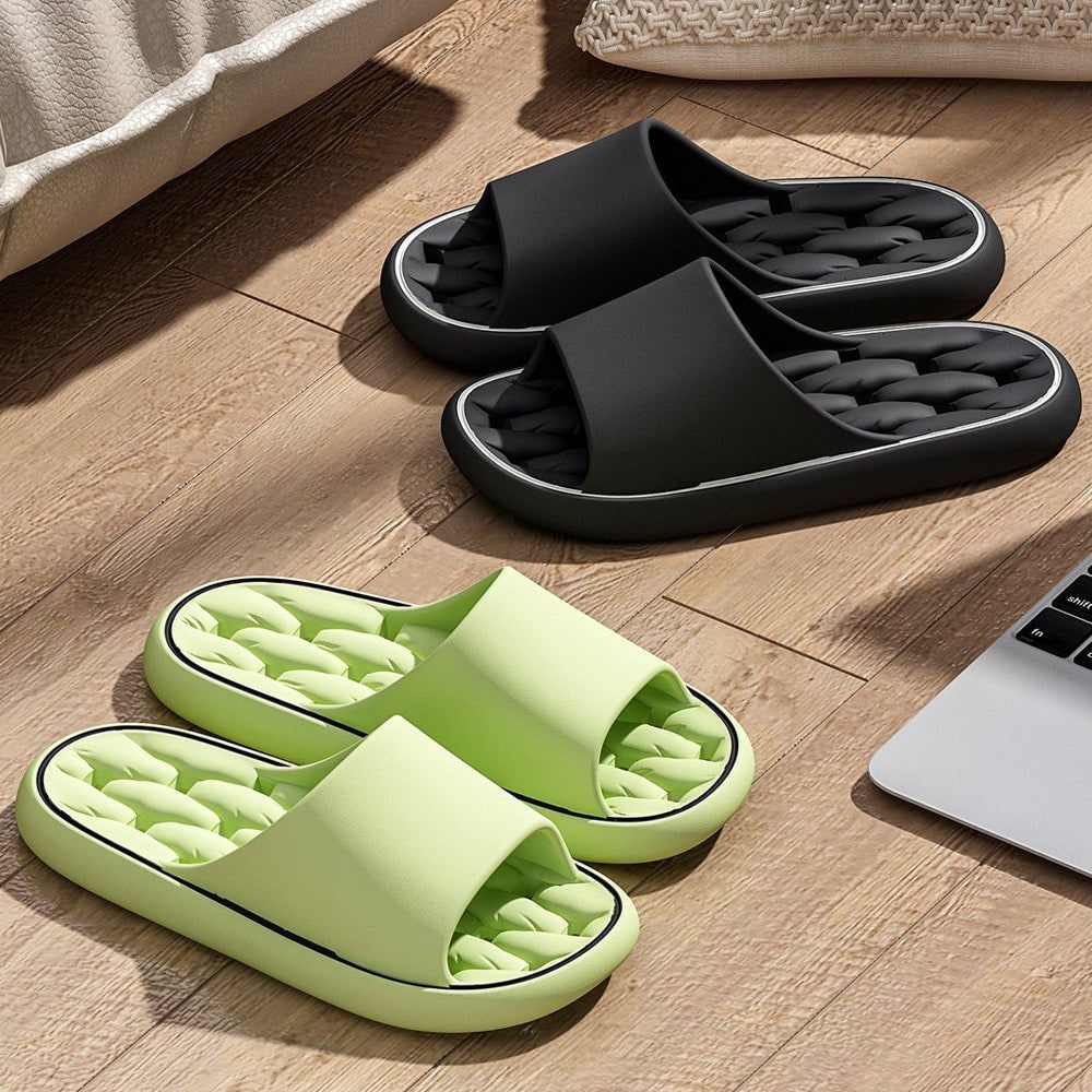 Drainage Hole Shower Slides Anti Slip Soft Foam Quick Dry Eva Bathroom Slip-on Sandals - Image 1