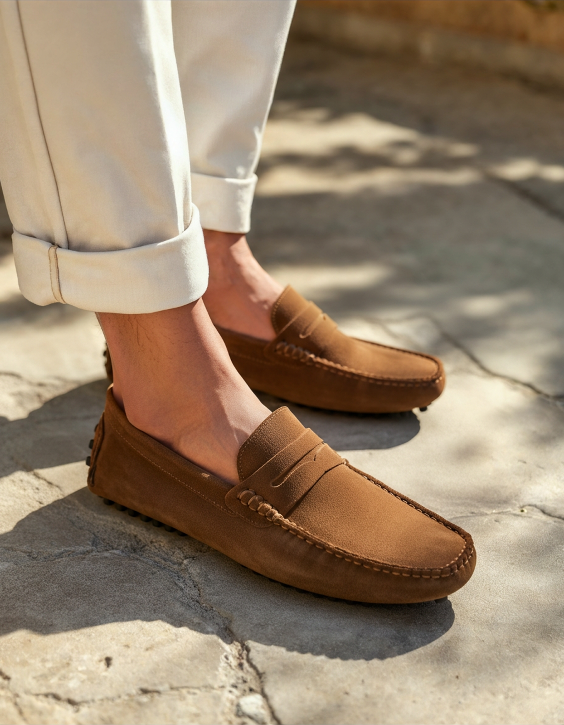 Suede Driving Loafers