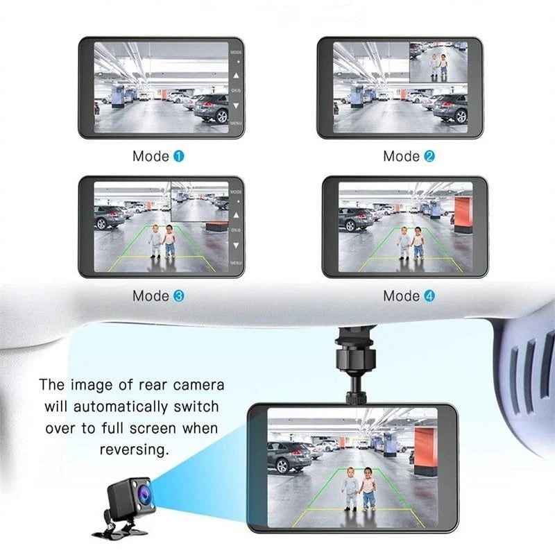 Dual Dash Cam 1080p Full HD Car Camera with Front and Rear View Lcd Screen and Waterproof - Image 5