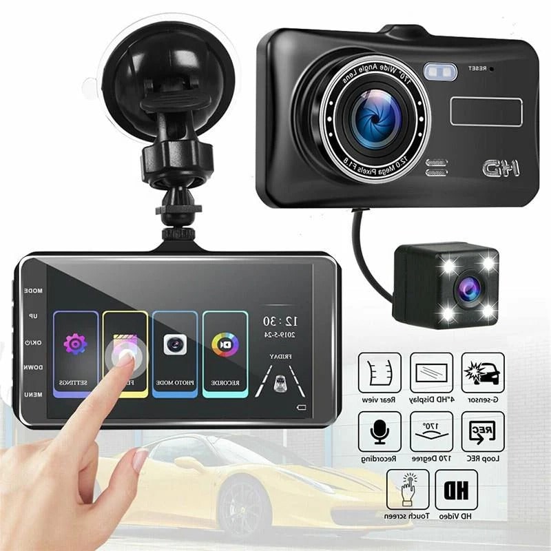 Dual Dash Cam 1080p Full HD Car Camera with Front and Rear View Lcd Screen and Waterproof - Image 7