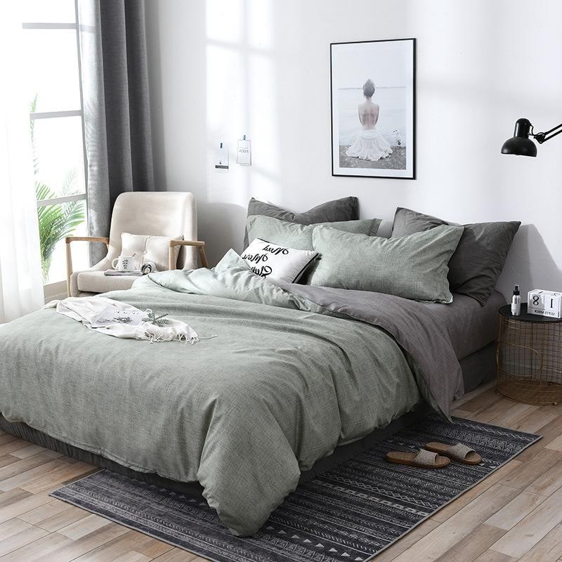 Duvet Cover Set with Sheets and Pillowcases Reversible Bedding Queen Size - Image 1