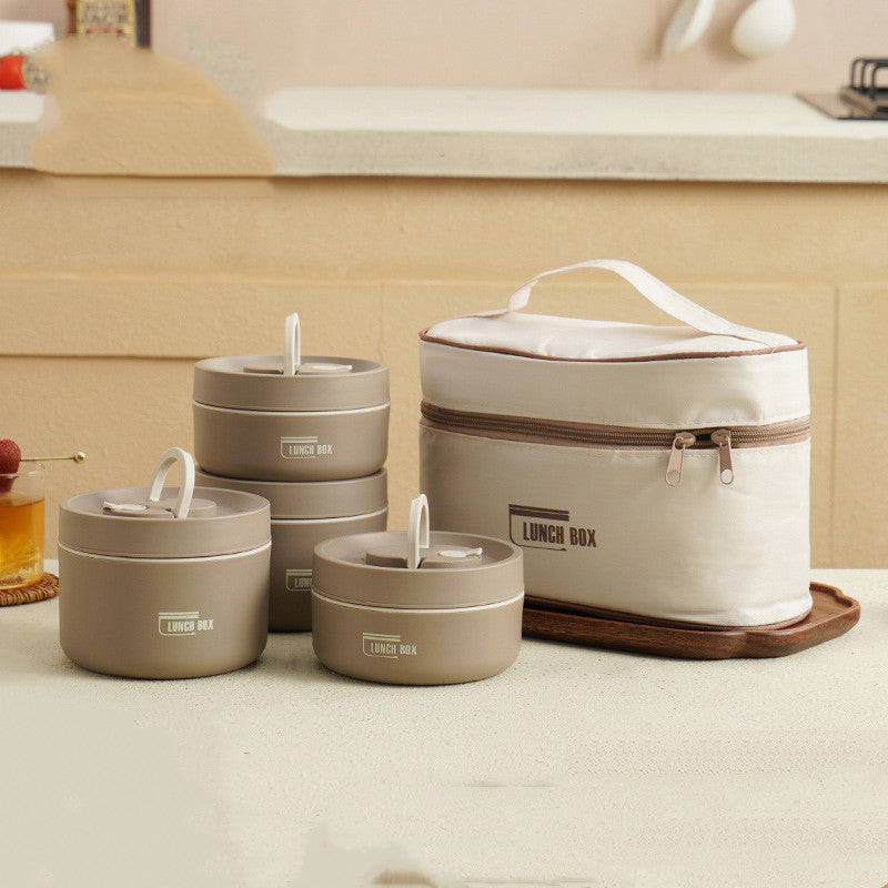Insulated Stainless Steel Bento Box Stackable Lunch Container with Thermal Storage