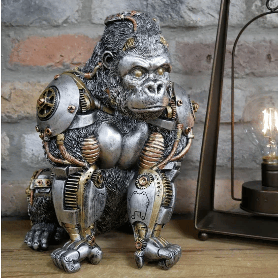 Mechanical Punk Animal Sculptures for Home Decor – Steampunk-Style Figurines for Shelves, Office and Modern Interiors